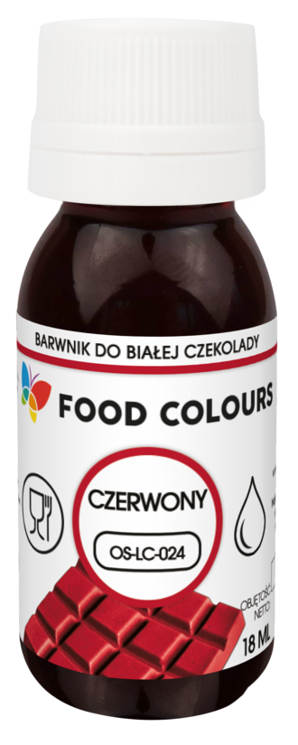 Sarkana krāsviela baltajai šokolādei 18ml